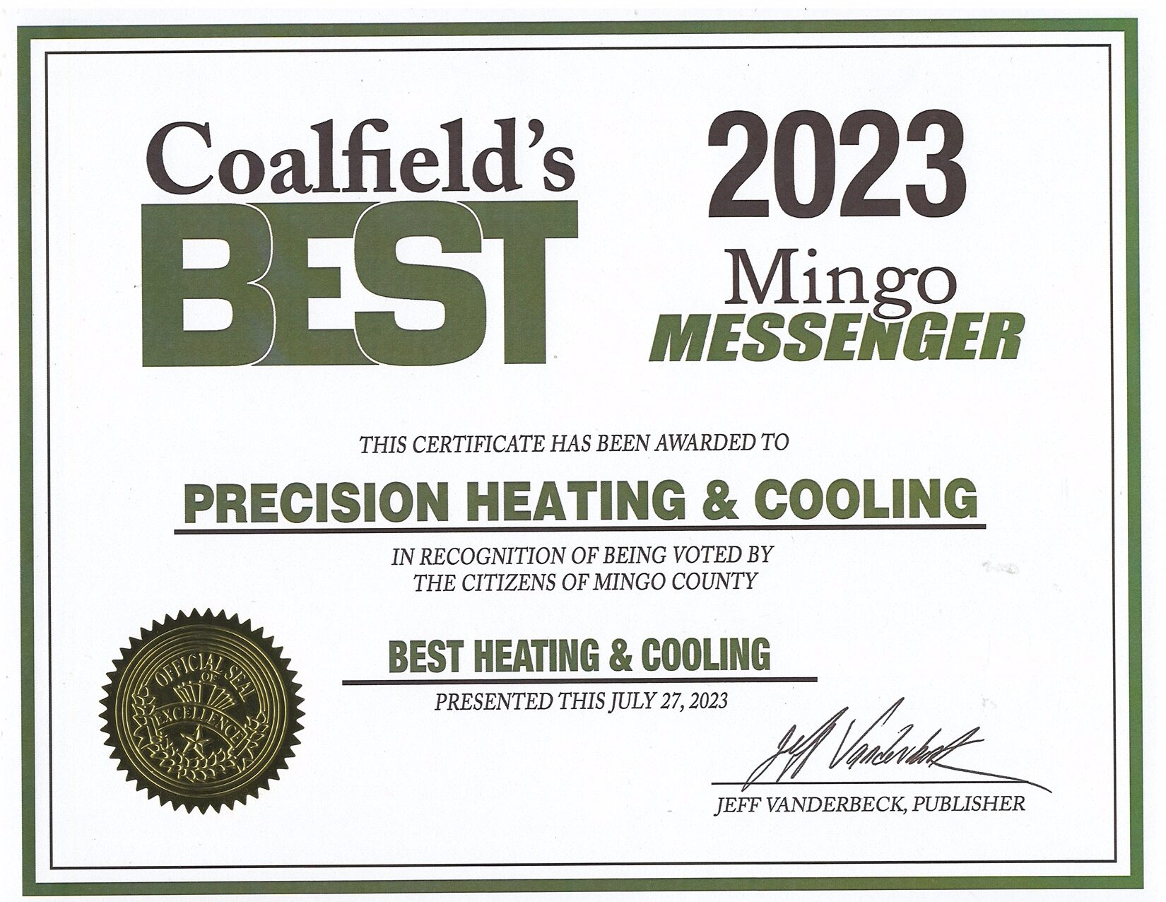 HVAC and Electrical in WV and KY Precision Heating, Cooling & Electrical